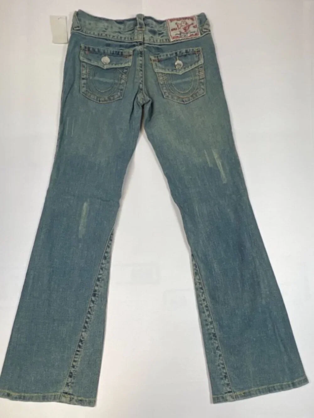 DEADSTOCK True Religion Joey Big T Jeans 28 Made in USA NWT Vintage Indigo Flare - Picture 2 of 12
